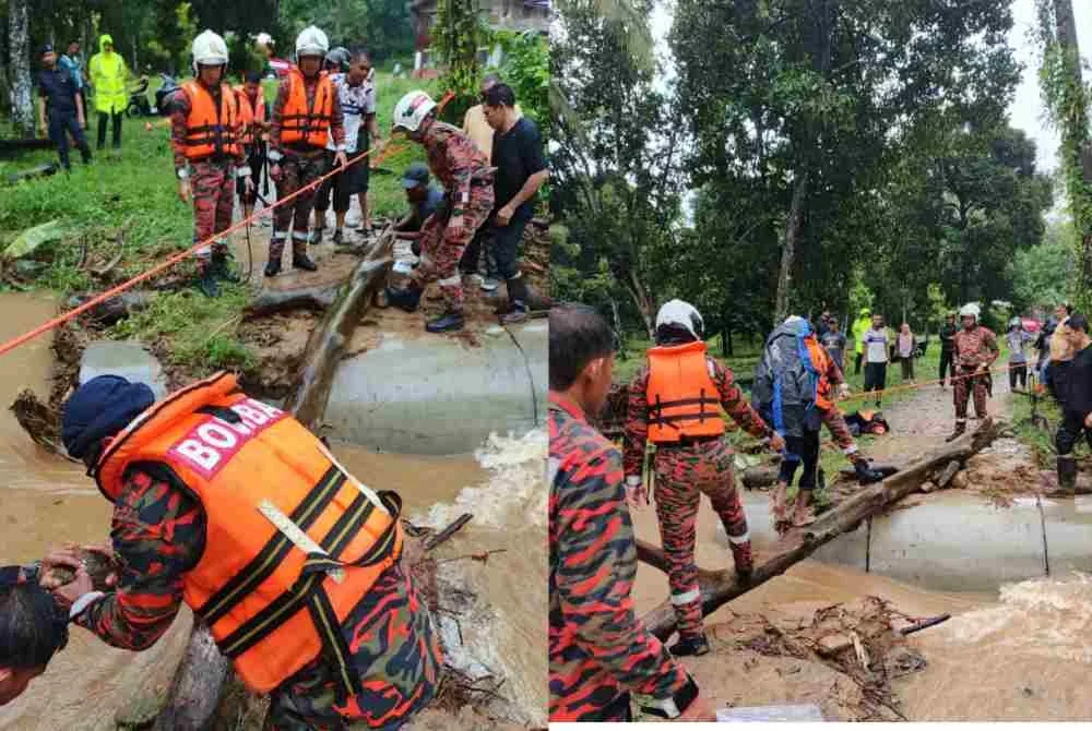 Semua mangsa berjaya dibawa keluar dalam keadaan selamat tanpa mengalami sebarang kecederaan. Foto ihsan bomba