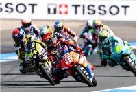 Hakim Danish bersaing dalam kelompok hadapan selepas memulakan perlumbaan dari petak ke-16 sebelum masalah cengkaman tayar memusnahkan harapannya untuk meraih podium di GP Belanda. Foto: FB Hakim Danish