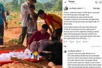 Perkongsian Nurul Huda di Threads mengenai pengalaman proses pengebumian anaknya.