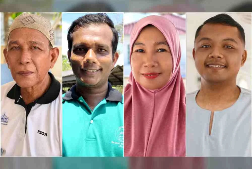 Dari kiri: Mohamad Rozi, Sarowar, Rohaida dan Muhammad Rahimi
