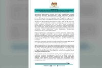 Kenyataan dikeluarkan Kementerian Pengangkutan pada Selasa.