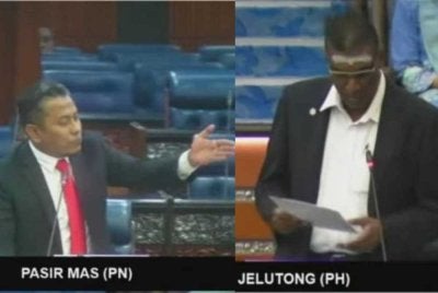 Ahmad Fadhli (kiri) dan Rayer dalam sidang Dewan Rakyat pada Selasa bertikam lidah berhubung dakwaan Kelantan mencatatkan jumlah kes jenayah seksual terhadap kanak-kanak yang tinggi.