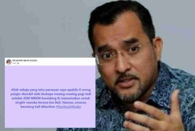 Hantaran Asyraf Wajdi di Facebook.