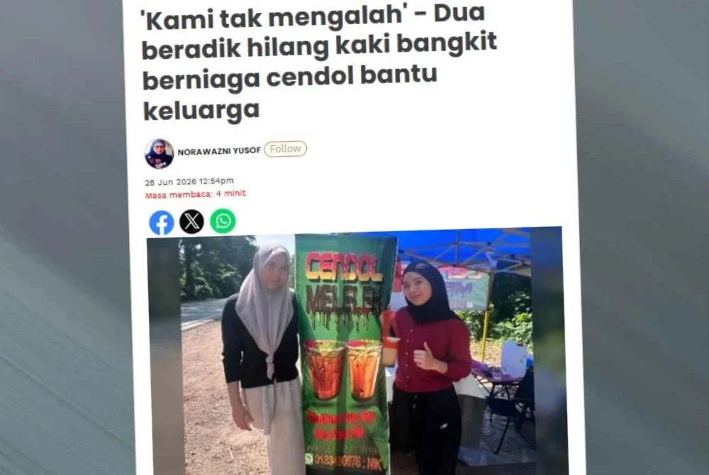 JKM syor dua beradik yang kehilangan kaki kanan akan menerima Elaun Pekerja Orang Kurang Upaya (EPOKU) bermula Ogos ini.