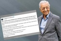 Surat terbuka Dr Mahathir yang dimuat naik di Facebook pada Selasa.