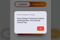 Aplikasi Smart Selangor Parking masih tidak dapat diakses setakat petang Rabu.