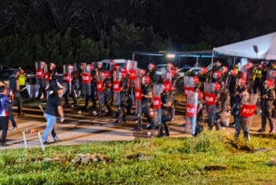 Latihan menangani provokasi atau rusuhan sepanjang PRN berlangsung.