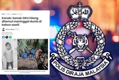 Laporan Sinar Harian berhubung kanak-kanak OKU hilang ditemui meninggal dunia di kebun sawit