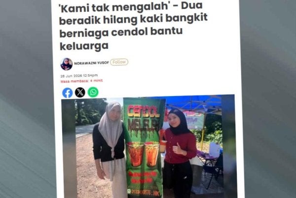 JKM syor dua beradik yang kehilangan kaki kanan akan menerima Elaun Pekerja Orang Kurang Upaya (EPOKU) bermula Ogos ini.