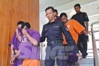 Mengikut pertuduhan, mereka didakwa bersama-sama mengedar dadah berbahaya jenis methamphetamine dengan anggaran berat 503.20 gram di sebuah rumah bernombor di Fasa 2D, Seri Manjung dalam daerah Manjung kira-kira jam 3.30 petang pada 26 Jun 2026. Foto Bernama 