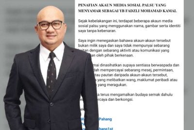Fadzli memuat naik hantar bagi menafikan akuan palsu yang menyamar sebagai beliau.