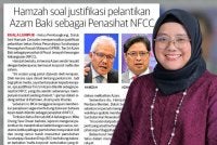 Aira berkata, pelantikan Azam ketika masih terdapat isu yang membabitkan beliau adalah tidak sesuai.