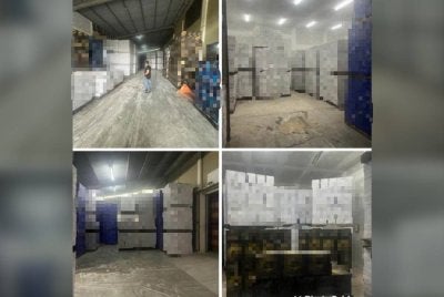 Hasil pemeriksaan menemukan pelbagai jenis minuman keras jenama disimpan dalam gudang termasuk tiga kontena yang turut dipenuhi minuman keras dipercayai tidak berkastam.