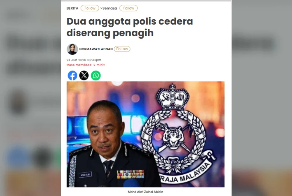 Laporan Sinar Harian bertarikh 24 Jun 2026.