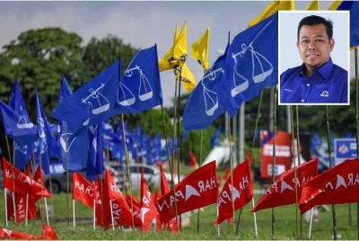 Keyakinan BN untuk mempertahankan Johor pada PRN kali ini disandarkan kepada rekod pentadbiran kerajaan negeri sepanjang penggal lalu. Gambar kecil: Mohd Razlan