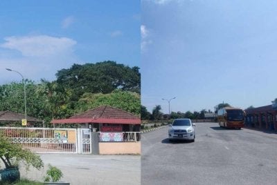 Suasana tenang hadapan sebuah sekolah di Banting susulan insiden seorang pelajar cedera ditikam pada Isnin.