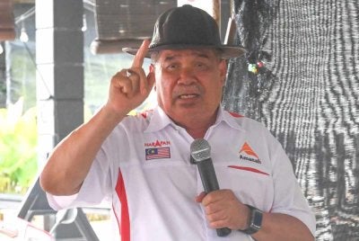 Mohamad berucap pada program Jelajah Johor Bersama Bang Mat di Rengit pada Isnin. Foto Bernama