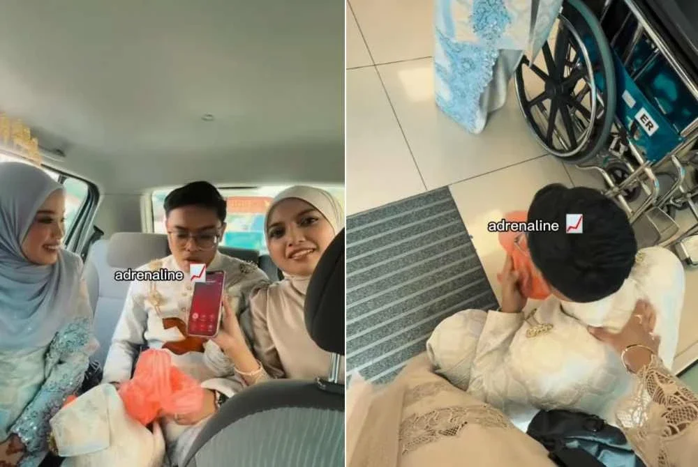 Muhammad Haziq dibawa ke hospital bagi mendapatkan rawatan selepas tercekik tulang ikan.