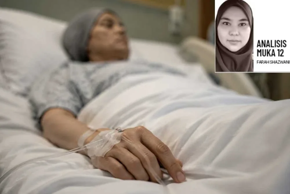 DOSM melaporkan kanser kini menjadi penyebab kematian ketiga tertinggi di Malaysia. Foto hiasan janaan AI