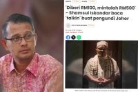 Mohd Fared (kanan) dan laporan Sinar Harian.