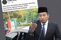 Tangkap layar hantaran facebook Ahmad Fadhli Shaari.