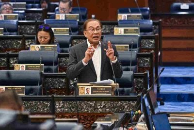 Anwar pada sesi Waktu Pertanyaan-Pertanyaan Perdana Menteri di Dewan Rakyat, pada Selasa. Foto: Jabatan Penerangan