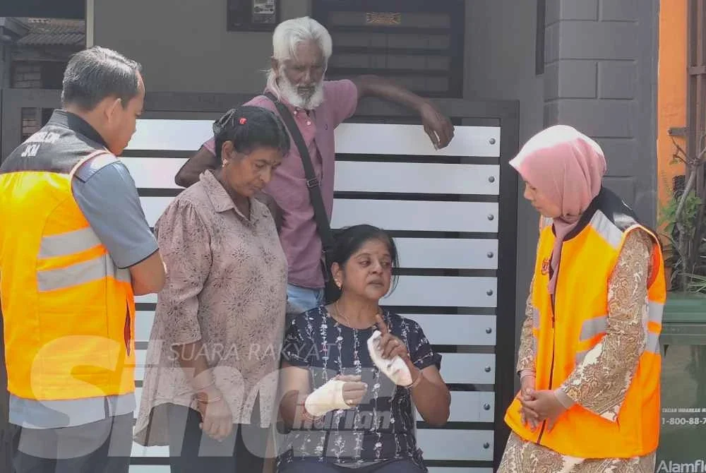 Pegawai Jabatan Kebajikan Masyarakat turut mendengar luahan daripada Lomba susulan kejadian itu. 