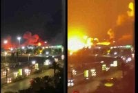 Media kerajaan Iran pada Rabu melaporkan satu gelombang letupan di sekitar selat tersebut, termasuk enam letupan di Pulau Qeshm, tujuh di bandar Sirik dan beberapa lagi di bandar pelabuhan utama Bandar Abbas.