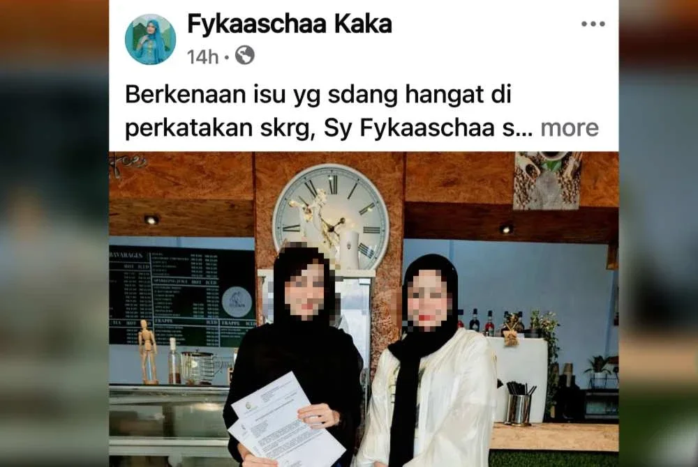 Seorang wanita yang menggunakan nama Fykaaschaa (kiri) menjelaskan mengenai penganjuran program bertemakan retro hippie era 60-an dan 70-an yang mencetuskan kontroversi menerusi satu hantaran di media sosial pada Rabu.