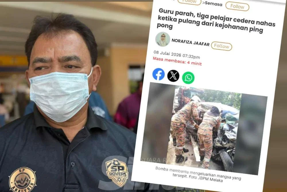 Laporan Sinar Harian pada Rabu. Gambar kanan Rahmad