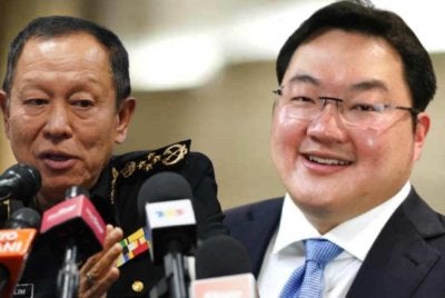 Abdul Halim Aman (kiri) dan Jho Low.