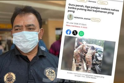 Laporan Sinar Harian pada Rabu. Gambar kanan Rahmad