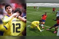 Kesilapan Lammens dihukum Mikel Merino yang meledak gol kemenangan Sepanyol pada minit ke-86. Foto Agensi