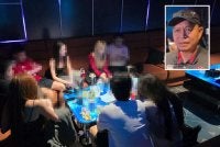 Antara gadis warga asing yang ditahan JIM dalam serbuan di sebuah KTV di ibu negara pada Sabtu. - Gambar kecil (Hamsha)