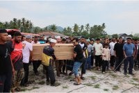 Jenazah Muhammad Hafiz Al Hakim dikebumikan di Tanah Perkuburan Islam Kampung Limbong, Paka di Dungun pada Sabtu.