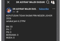Hantaran dikongsikan Asyraf Wajdi di Facebook. 