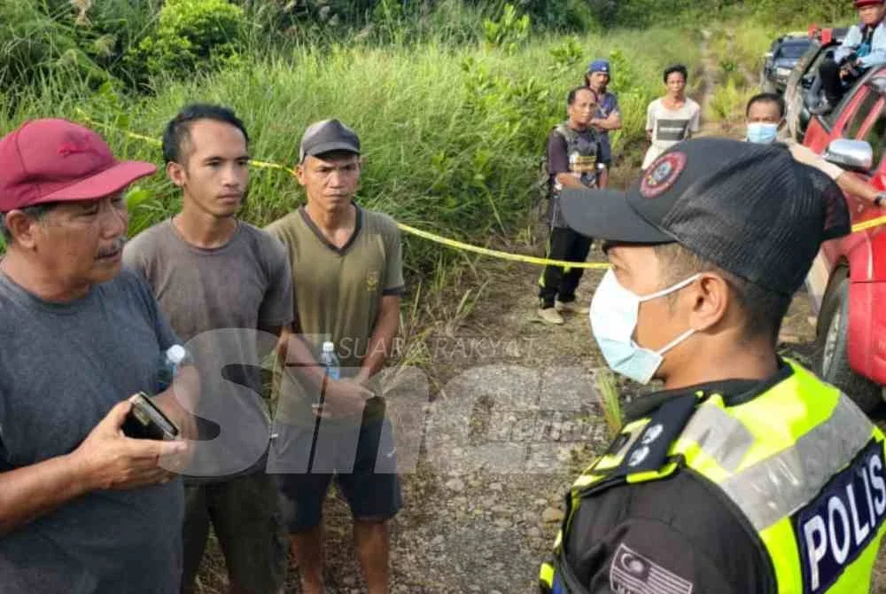 Lokasi kejadian mayat mangsa disembunyikan rakannya sendiri selepas maut tertembak di kawasan semak.