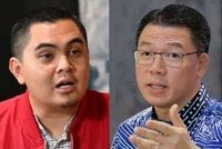 Akmal Saleh (gambar kiri) menawarkan diri untuk membuat surat peletakan jawatan untuk Kor Ming dalam Kerajaan Perpaduan.