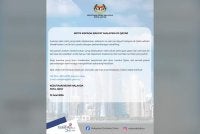 Notis yang dimuat naik di laman Facebook rasmi Kedutaan Besar Malaysia di Doha.