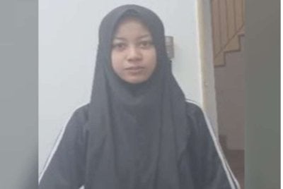 Nur Arissa Husna dilaporkan hilang sejak Jumaat lalu. Foto Polis Kajang