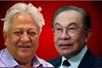 Zaid Ibrahim (kiri) dan Anwar Ibrahim