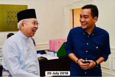 Perkongsian gambar oleh Ku Li bersama Onn Hafiz pada 2018.