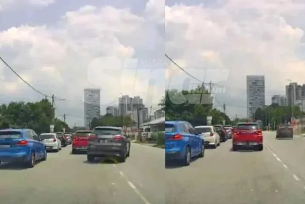 Kes tular memaparkan kemalangan kereta jenis Proton X70 dengan penunggang motosikal di Petaling Jaya, Mei lalu.