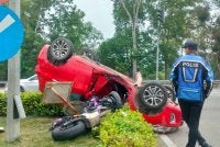 kemalangan maut yang berlaku dekat persimpangan lampu isyarat Bandar Seri Cendana pada Selasa.