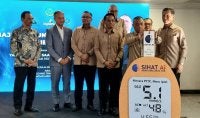 Saarani menyempurnakan Majlis Pelancaran Sihat AI di PTTC di sini baru-baru ini.