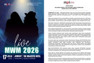 Malam Wartawan Malaysia (MWM) 2026 dan Hadiah Kewartawanan Malaysia (HKM) MPIPETRONAS 2025 yang akan berlangsung Jumaat ini di Hotel The Majestic Kuala Lumpur.