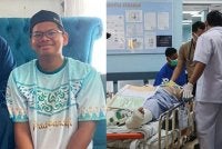Muhammad Haziq kini berada dalam keadaan kritikal di ICU Hospital Kemaman.