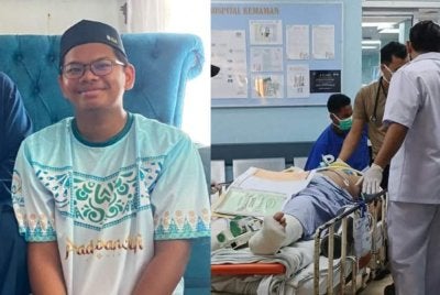 Muhammad Haziq kini berada dalam keadaan kritikal di ICU Hospital Kemaman.
