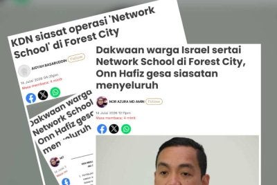 Laporan Sinar Harian berhubung operasi Network School di Forest City, termasuk dakwaan terdapat warga Israel yang menyertai program berkenaan menggunakan pasport negara kedua.
