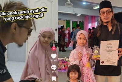 Mohd Thirmidzi meraikan kejayaan Yuki Raisha selepas bergelar johan tilawah al-Quran.Foto: MOHD THIRMIDZI IBRAHIM